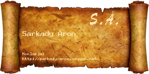 Sarkady Áron névjegykártya